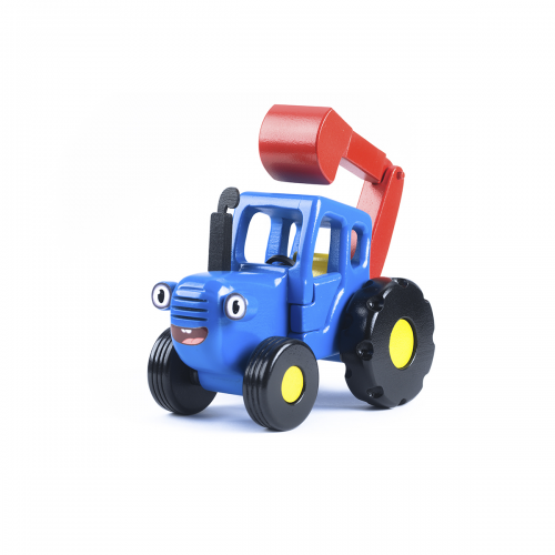 Синий трактор большой с ковшом